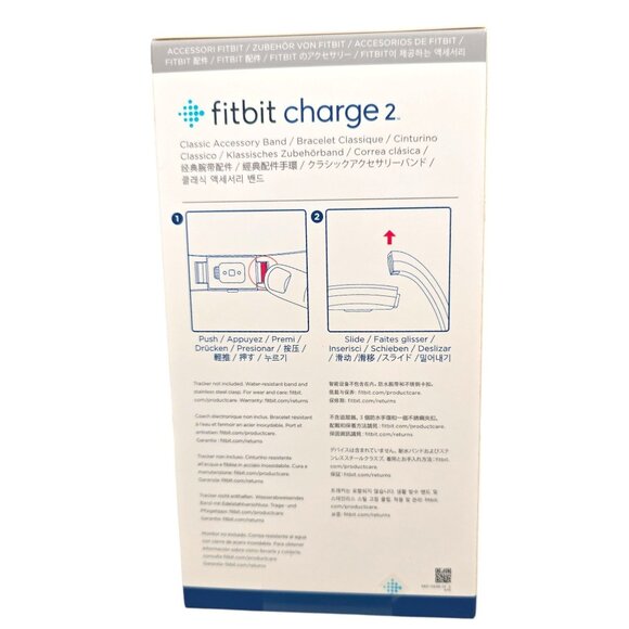 Authentic Fitbit Charge 2 Genuine Classic Accessory Band Blue  L/G  Brand New - Picture 2 of 6